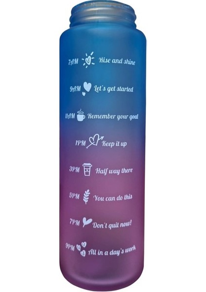 Cam Motivasyon Matarası - Pembe Geçişli fırsatları