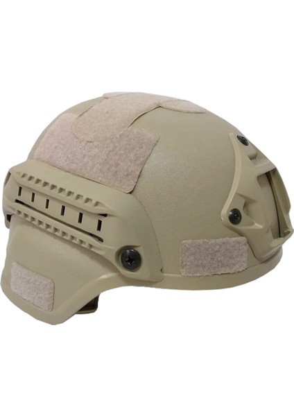 Polis Sepeti Tactical Airsoft Kask Kompozit Başlık Koruyucu Miğfer Bej