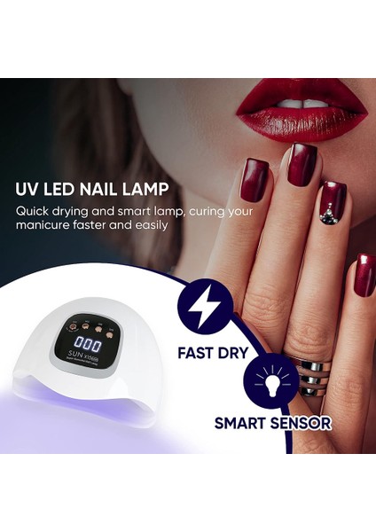 66LED Tırnak Kurutma Lambası Uv LED Tırnak Kurutucu Manikür Makinesi Kür Jel Lehçe Tırnak Lambası Sensörlü, Ab Tak (Yurt Dışından) indirimleri