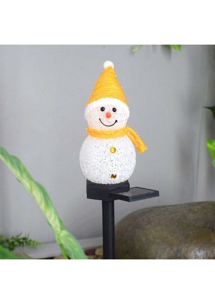 2x Kardan Adam Güneş Işıkları Noel Güneş Enerjili LED Kardan Adam Işık Dekor Açık Bahçe Bahis Lambaları Noel Sarı (Yurt Dışından) fiyatları