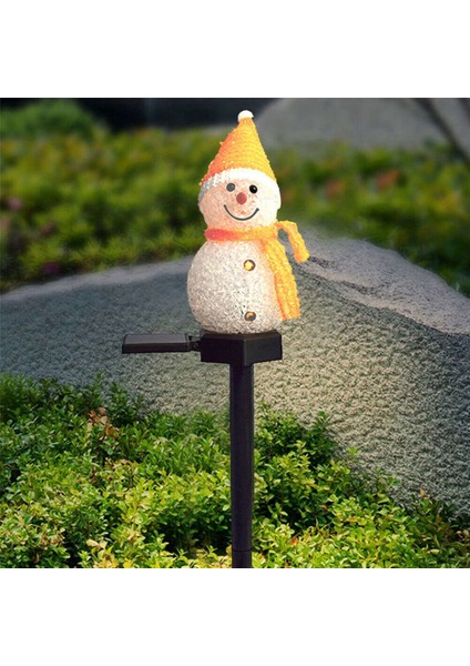 2x Kardan Adam Güneş Işıkları Noel Güneş Enerjili LED Kardan Adam Işık Dekor Açık Bahçe Bahis Lambaları Noel Sarı (Yurt Dışından) modelleri