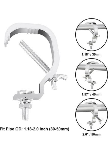 Kafes C Kelepçesi 1.18-2 Inç, 10 Paket Sahne Işıkları Kafes Kelepçeleri, 30-50MM Od Tüp Için Fit, Dj Aydınlatma Için Yük 55LB C Kelepçesi (Yurt Dışından)