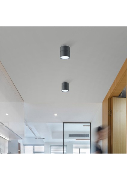4000K Nötr Işık LED Downlight 12W Yüzeye Monte Döner Katlanır Tavan Lambası Evrensel Koridor Koridor Işığı-B (Yurt Dışından)