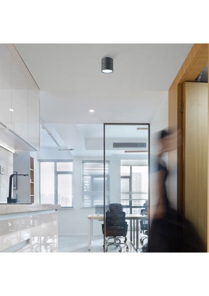 4000K Nötr Işık LED Downlight 12W Yüzeye Monte Döner Katlanır Tavan Lambası Evrensel Koridor Koridor Işığı-B (Yurt Dışından)