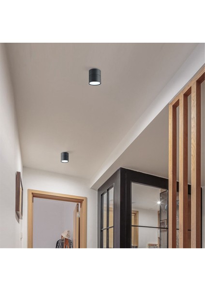 4000K Nötr Işık LED Downlight 12W Yüzeye Monte Döner Katlanır Tavan Lambası Evrensel Koridor Koridor Işığı-B (Yurt Dışından)
