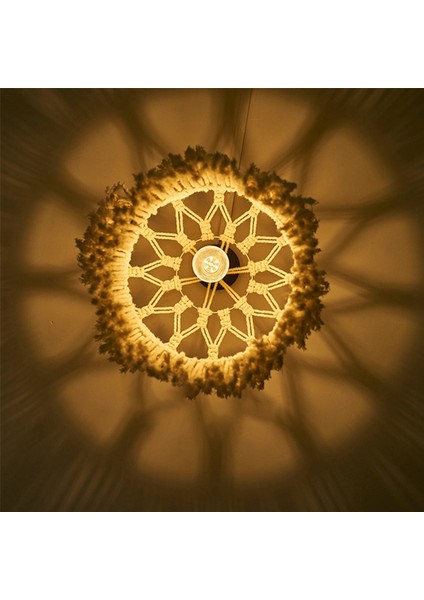 3x El Yapımı Duvar Halısı Abajur Bohemia Makrome Boho Dekor El Sanatları Püskül Goblen Arka Plan Başlık Asılı (Yurt Dışından)