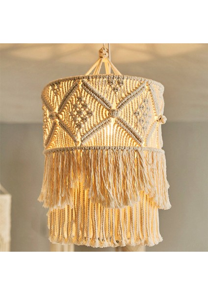 3x El Yapımı Duvar Halısı Abajur Bohemia Makrome Boho Dekor El Sanatları Püskül Goblen Arka Plan Başlık Asılı (Yurt Dışından) modelleri