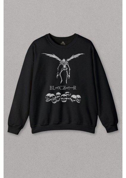 Unisex Sweatshirt Japon Death Note Black Air Hip Hop Baskılı Sweat