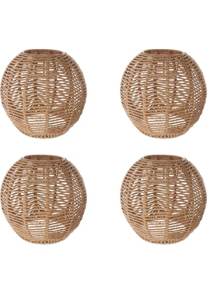 4x Ev Aydınlatma Rattan Lamba Kapağı El Yapımı Dokuma Avize Retro Abajur Aile Yanı Abajur Dekoratif Avize (Yurt Dışından) fiyatları