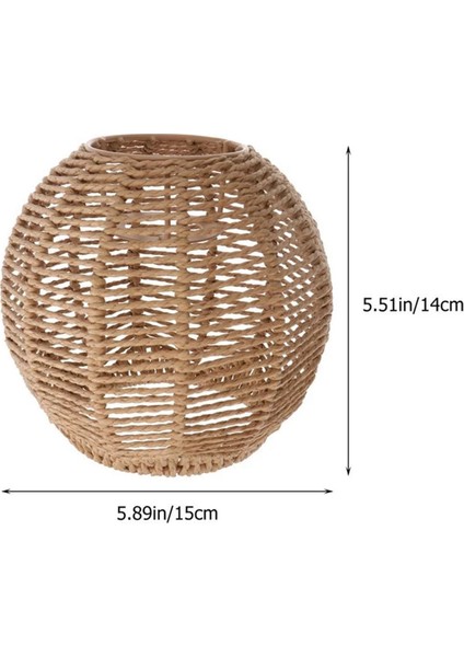 4x Ev Aydınlatma Rattan Lamba Kapağı El Yapımı Dokuma Avize Retro Abajur Aile Yanı Abajur Dekoratif Avize (Yurt Dışından) fırsatları