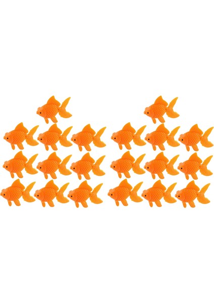 Akvaryum Turuncu Plastik Japon Balığı Süs Akvaryum Dekorasyonu 20 Adet (Yurt Dışından)