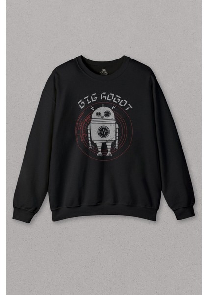 Unisex Sweatshirt Big Robot 2 Comics Çizgi Film Minimal Dizi Baskılı Sweat