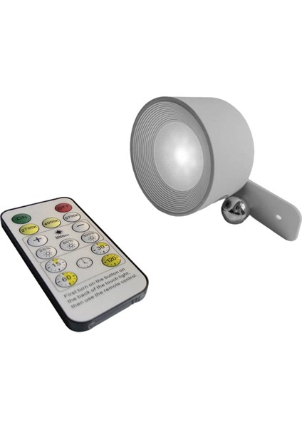 Uzaktan Kumandalı LED Duvara Monte Işıklar, Duvar Aplikleri Lambası 3000MAH Şarj Edilebilir Kumandalı Beyaz (Yurt Dışından)