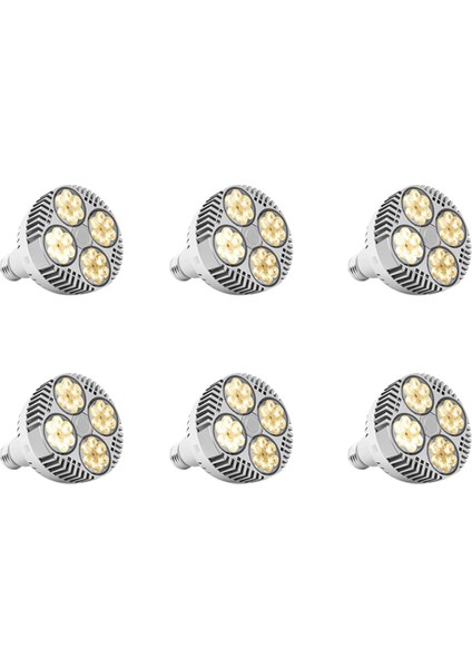 6x E27 Bitki Lamba Işığı Ampul 35 W LED Bitki Kapalı Bahçe Sera Için Işık Tam Spektrum Sıcak Beyaz Işık Büyütün (Yurt Dışından)