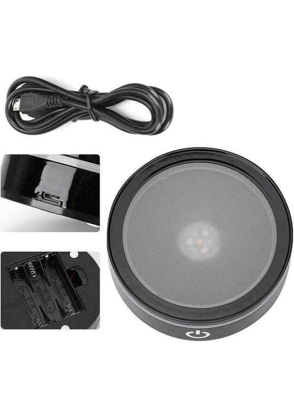3D Lazer Kazınmış Kristal Cam Fotoğraf Çerçevesi Için Hassas Dokunmatik Anahtarlı Yuvarlak Renkli Stand Ekranı ile LED Işık Tabanı (Yurt Dışından) fırsatları