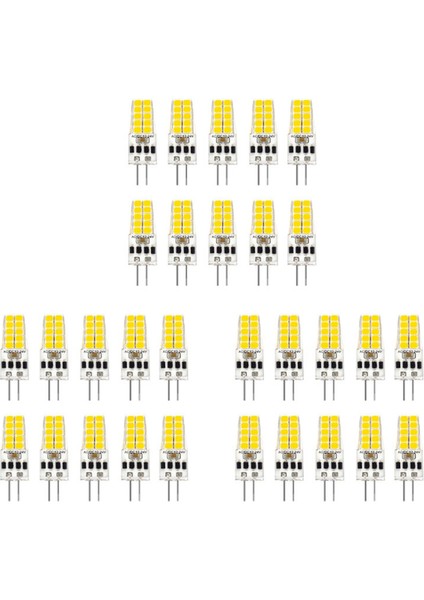 30PCS G4 LED Ampul AC/DC12V-24V 3W LED G4 Işık 20LED 360 Işın Açısı Işık 2835SMD 30W Halojen Lambayı Değiştirin, Soğuk Beyaz (Yurt Dışından)