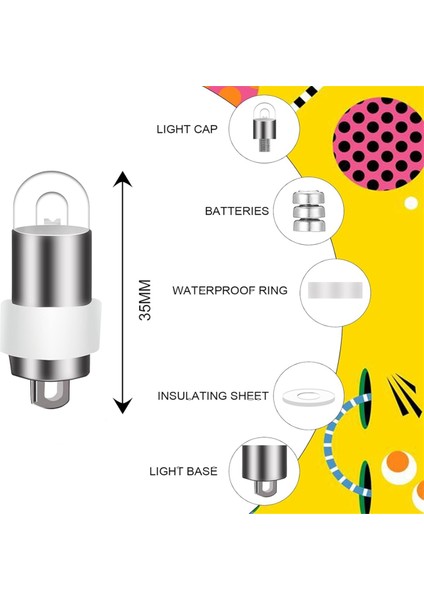 30 Adet LED Balon Işıkları, Su Geçirmez Mini LED Balon Işıkları, Kağıt Fener Için Sıcak Beyaz, Balon Işığı, Doğum Günü, Parti (Yurt Dışından)
