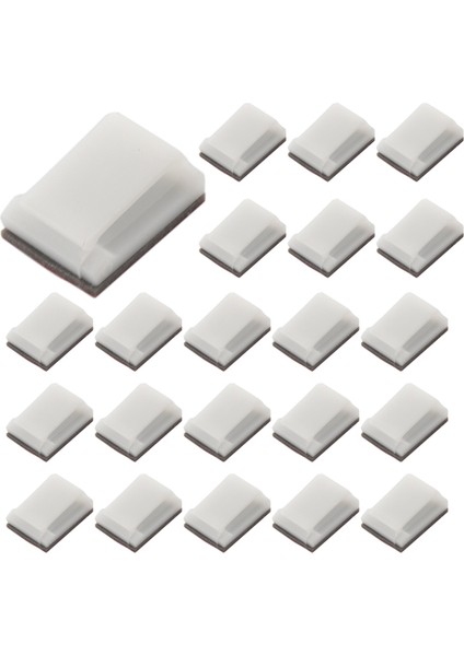 Kendinden Yapışkanlı LED Şerit Işık Montaj Braketleri ve Klipsleri,led Işık Şeridi Klipsleri,led Şerit Işık Tutucu (100'LÜ Paket Beyaz) (Yurt Dışından)