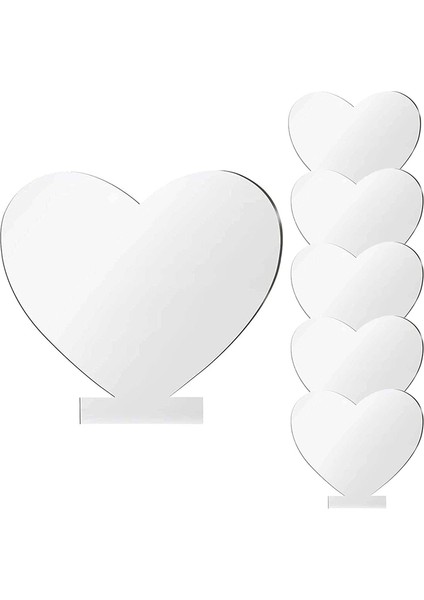 2mm Akrilik Levha Çift Taraflı Koruyucu LED Işık Tabanı Tabelaları Dıy Ekran Projeleri Zanaat 6 Parça, (Kalp) (Yurt Dışından)