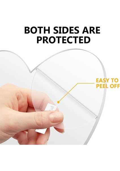 2mm Akrilik Levha Çift Taraflı Koruyucu LED Işık Tabanı Tabelaları Dıy Ekran Projeleri Zanaat 6 Parça, (Kalp) (Yurt Dışından) modelleri