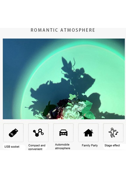 4x LED USB Günbatımı Lambası Gece Işığı Projektör Doğum Günü Partisi Dekorasyon Yatak Odası Oturma, Gün Batımı Için Taşınabilir Mood Işık (Yurt Dışından) fiyatları