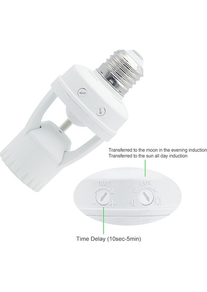 360 Derece Pır Insan Indüksiyon Hareket Sensörü LED Gece Lambası Soket Tabanı AC110V-220V Gecikme Süresi Ayarlanabilir Anahtar (Yurt Dışından) indirimleri