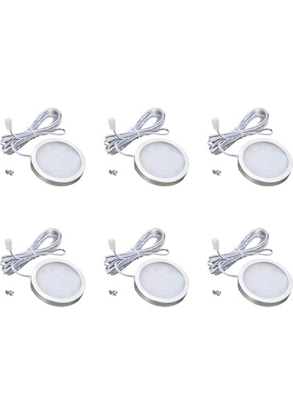 6x 12V LED Işık Rv Camper Trailer Tekne Iç Tavan Aşağı Tavan Lambası Sıcak Beyaz (Yurt Dışından)