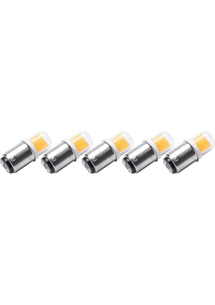 5x BA15D LED Ampul 3W 110V 220V Ac Karartmayan 300 Lümen Cob 1511 Avize Dikiş Için LED Lamba (Sıcak Beyaz) (Yurt Dışından)