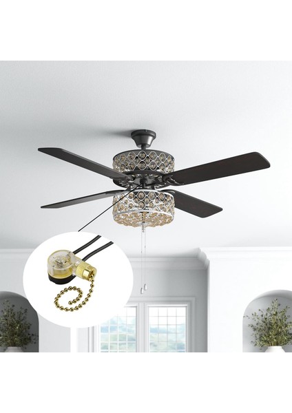 3 Paket Tavan Vantilatörü Işık Anahtarı ZE-109 Fan Anahtarı Tavan Çekme Zinciri Anahtarının Değiştirilmesi (Pirinç) (Yurt Dışından) fırsatları