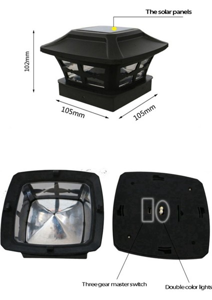2x Güneş Direk Başlığı Işıkları 2 Aydınlatma Modu LED Güverte Çit Başlığı Işıkları 4x4 Ahşap Direkler Için Bahçe Dekorasyon Sıcak Siyah (Yurt Dışından) fırsatları