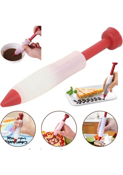 Silikon Enjeksiyon Aracı Krem Çikolata Tatlı Kurabiye Cupcake Kek Dekorasyon Kalemi (Yurt Dışından) indirimleri