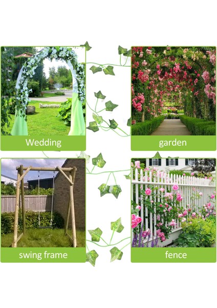 12 Paket Yapay Sarmaşık Yaprağı Bitki Asma Asılı Çelenk Sahte Begonvil Ev Bahçe Ofis Duvar Dekorasyonu Yeşil (Yurt Dışından) fırsatları