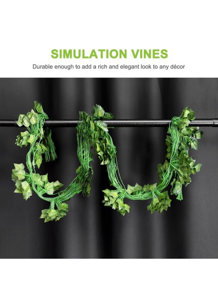 12 Paket Yapay Sarmaşık Yaprağı Bitki Asma Asılı Çelenk Sahte Begonvil Ev Bahçe Ofis Duvar Dekorasyonu Yeşil (Yurt Dışından) indirimleri