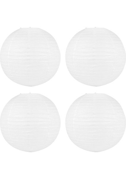 Parti Düğünü Için 4 x Çin Japon Kağıt Fener Abajur, 50CM (20 Inç) Kremsi-Beyaz (Yurt Dışından)