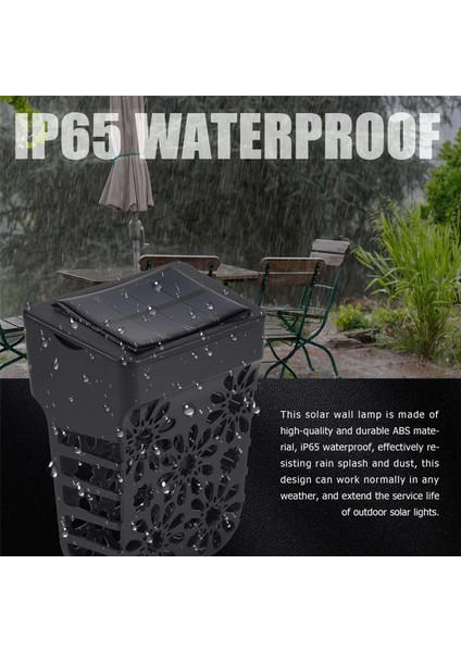 Güneş Çit Işıkları, Güneş Enerjili Bahçe Duvar Işıkları Dış Mekan Su Geçirmez Dekoratif LED Kablosuz Işıklar, Bahçe, Parti, (Sıcak Beyaz) (Yurt Dışından) indirimleri