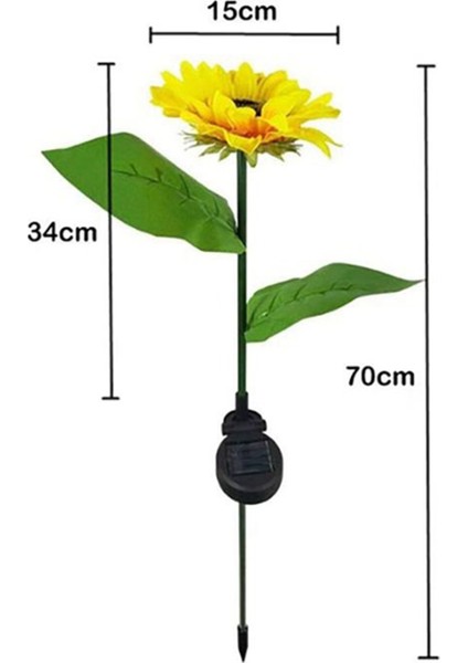 4x LED Güneş Ayçiçeği Çiçek Işık Açık Su Geçirmez Bahçe Dekorasyon Işık Bahçe Çim Dekorasyonu Için (Yurt Dışından) indirimleri