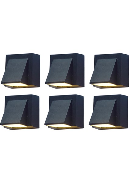 6x 3W Modern Minimalist Yaratıcı Açık Su Geçirmez Duvar Lambası LED Açık Bahçe Işık Sıcak Beyaz (Yurt Dışından)