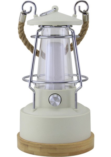 Çok Fonksiyonlu Retro Kamp Lambası Kamp Lambası Atmosfer Kademesiz Karartma At Lambası Şarj Çift Amaçlı (Beyaz) (Yurt Dışından)