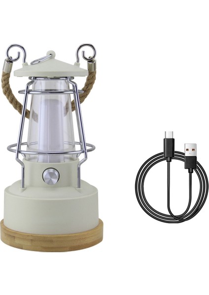 Çok Fonksiyonlu Retro Kamp Lambası Kamp Lambası Atmosfer Kademesiz Karartma At Lambası Şarj Çift Amaçlı (Beyaz) (Yurt Dışından) modelleri