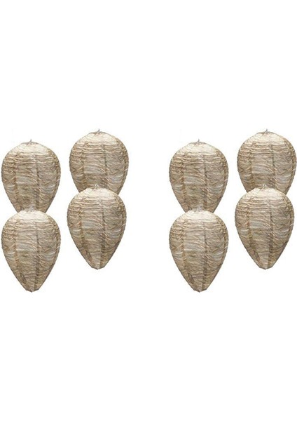 8 Adet Eşekarısı Yuvası, Tuzak Asılı Sahte Eşekarısı Yuvası Kağıt Yem Güvenli Sahte Tuzak Etkili Çevre Dostu Kağıt Eşekarısı Yuvası Bahçe Için (Yurt Dışından)