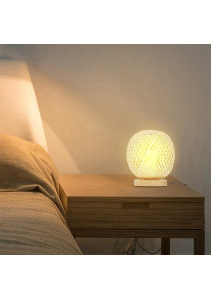 2x Bambu Rattan Masa Lambası Japon Tarzı Başucu Lambası Masa Lambası Yatak Odası Diy Dekorasyon Ab Tak (Yurt Dışından) modelleri