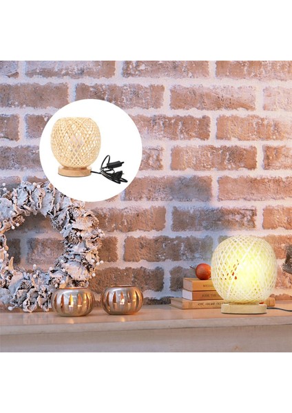 2x Bambu Rattan Masa Lambası Japon Tarzı Başucu Lambası Masa Lambası Yatak Odası Diy Dekorasyon Ab Tak (Yurt Dışından) fırsatları