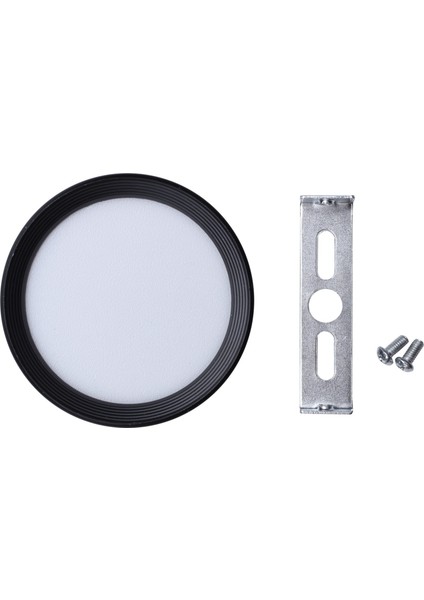 2x Yuvarlak Sıva Üstü LED Sıva Tavan Lambaları Spot Işık 220V Lambalar Ultra Ince Işık 4000K 5W Siyah Kabuk (Yurt Dışından) indirimleri