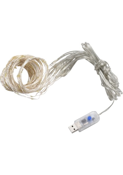 USB LED Perde Peri Dize Işık Flaş Bakır Tel Uzaktan Kumanda 3x3 M Düğün Ev Bahçe Partisi Dekoru Için LED Noel Işık (Sıcak Beyaz) (Yurt Dışından)