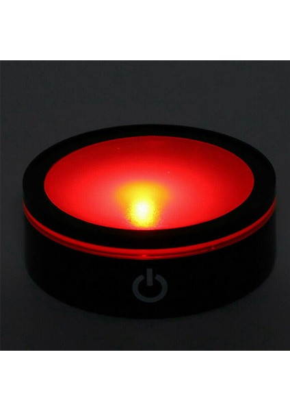 2x LED Işık Tabanı, Hassas Dokunmatik Anahtarlı, 3D Lazer Kazınmış Kristal Cam Fotoğraf Çerçevesi Için Yuvarlak Stand Ekranı (Yurt Dışından) fırsatları