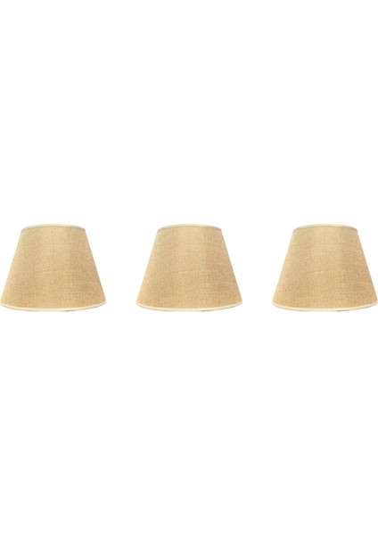 3x Masa Lambası Abajur Aksesuarları E27 Keten Başucu Lambası Duvar Lambası Zemin Lambası Gölge Kumaş Alt Çapı 30 cm Sarı (Yurt Dışından)