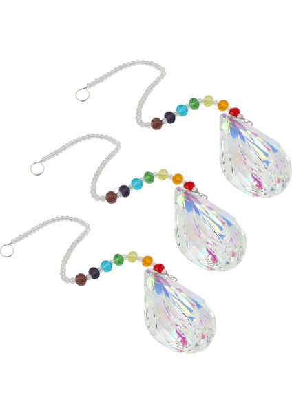 3x Güneş Yakalayıcı Feng Shui Kristalleri Pencere Büyük Ab Damla Prizma Ev Dekorasyonu (Yurt Dışından) fiyatları