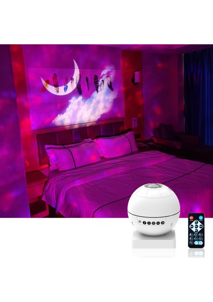 Yıldız Projektör Işığı LED Gece Lambası LED Projektör Işık Müzik Yıldızlı Su Dalgası Projektör Işığı Uyku Başucu Lambası (Yurt Dışından) modelleri