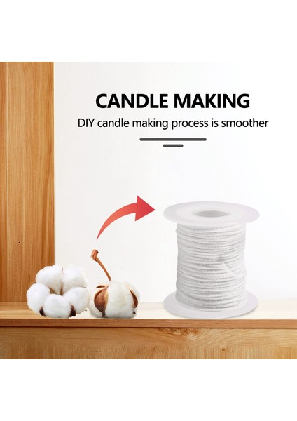 Mum Fitili, Düz Fitil, Yuvarlak Fitil, Lamba Fitili, Bobin - 61 M, Mum Üretimi Için (Yurt Dışından) modelleri