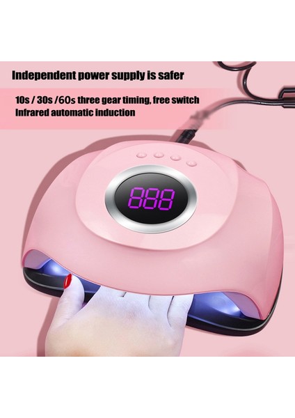 Sunm3 Tırnak Kurutucu 180 W Akıllı Sensör LED Tüm Jel Parlatma Lambası Tırnak Fototerapi Makinesi Uv LED Lamba Kurutucu Abd Plug (Yurt Dışından)